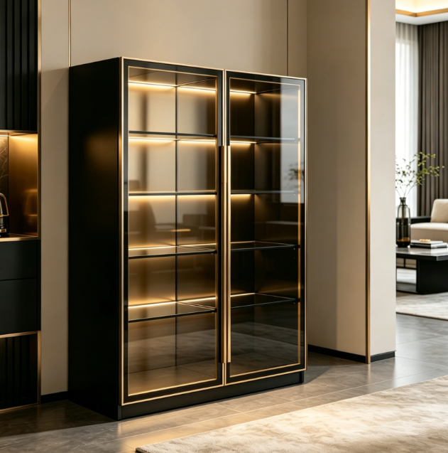 High-value transparent door entryway shoe cabinet - Image 2