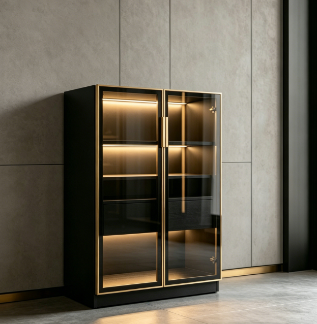 High-value transparent door entryway shoe cabinet