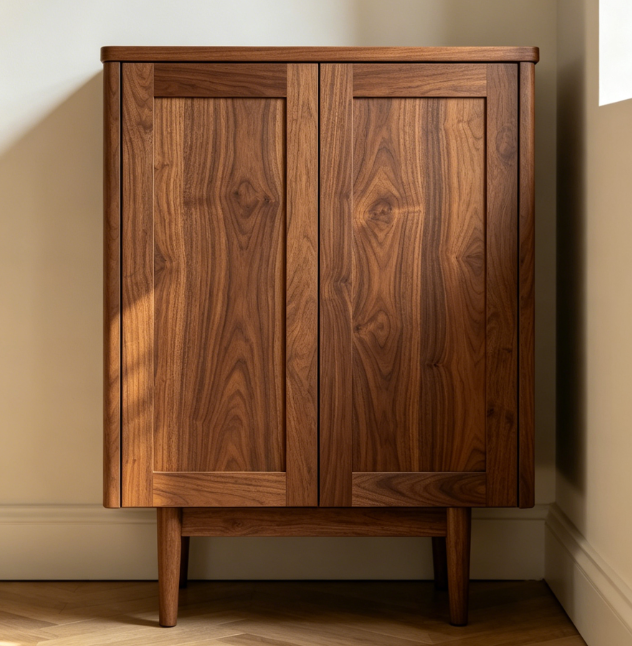 North American solid wood shoe cabinet for home entryway